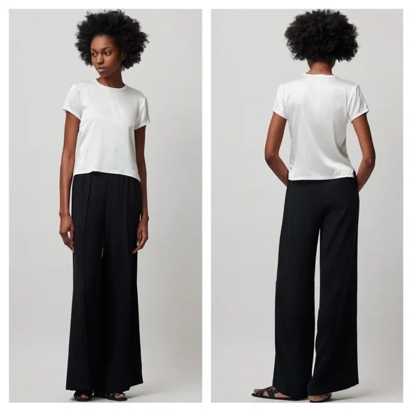 ATM Anthony Thomas Melillo Stretch Silk Crewneck Tee - Picture 3 of 11